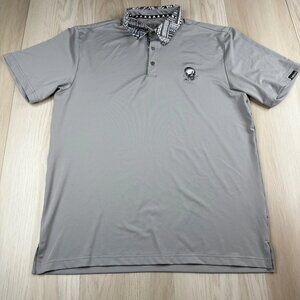Tattoo Golf Mens Gray Lightweight ProCool Stretch Golf Polo Shirt Size Large